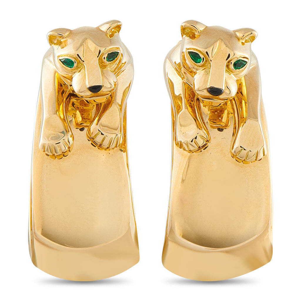 CARTIER Panthere 18K Yellow Gold Earrings