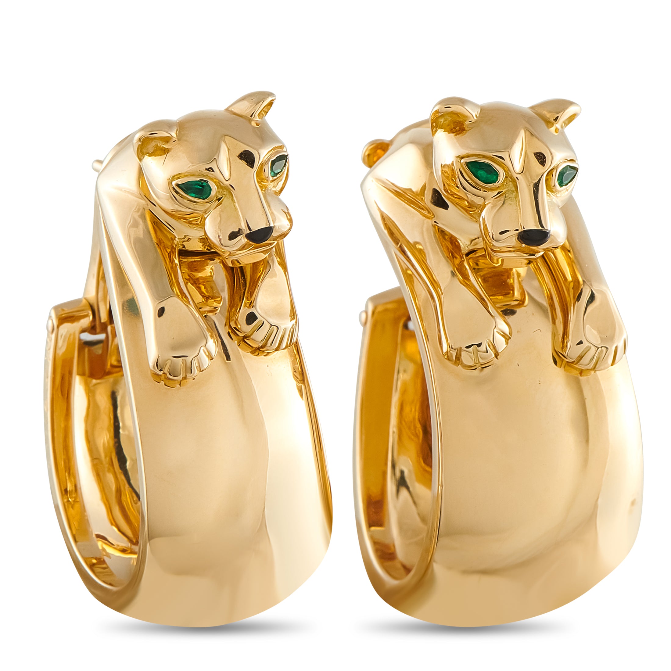 CARTIER Panthere 18K Yellow Gold Earrings