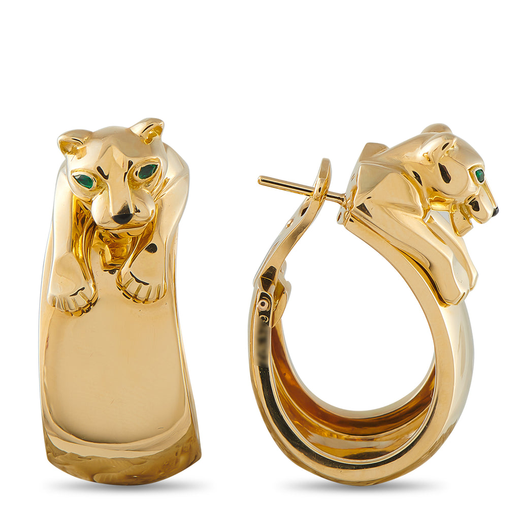 CARTIER Panthere 18K Yellow Gold Earrings