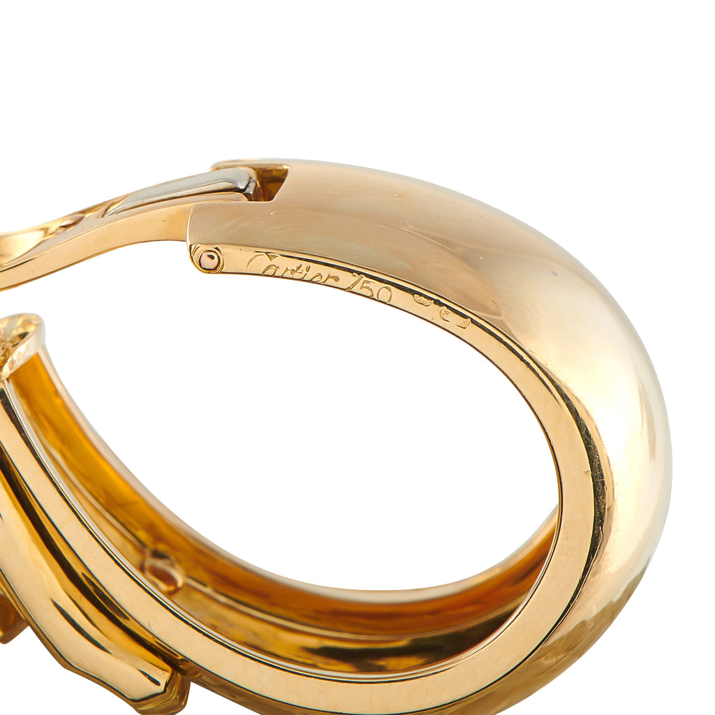CARTIER Panthere 18K Yellow Gold Earrings