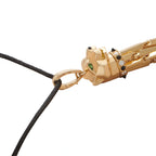 Cartier 18K yellow gold panther pendant on black cord with diamond and tsavorite detail