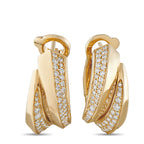 Cartier Panthère Griffe 18K yellow gold diamond hoop earrings