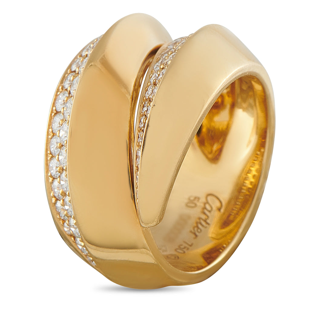 Cartier Panthère Griffe 18K yellow gold diamond ring
