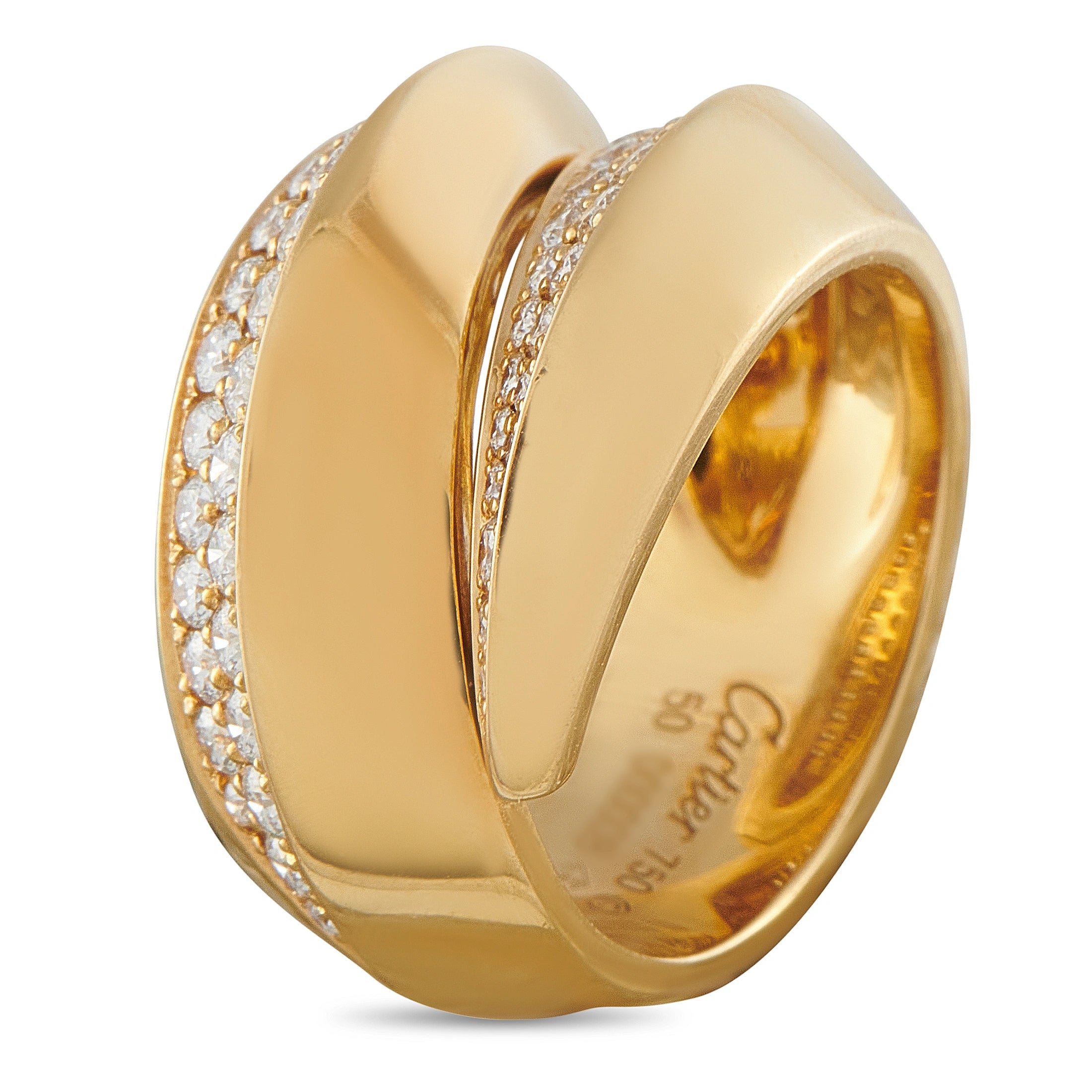 Cartier Panthère Griffe 18K yellow gold diamond ring