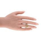 Cartier Panthère Griffe 18K yellow gold diamond ring on hand