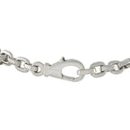 Cartier clasp and oval link on animal charm bracelet, engraved metal clasp