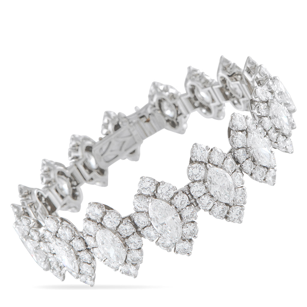 Cartier Vintage Platinum 32.0ct Diamond Bracelet