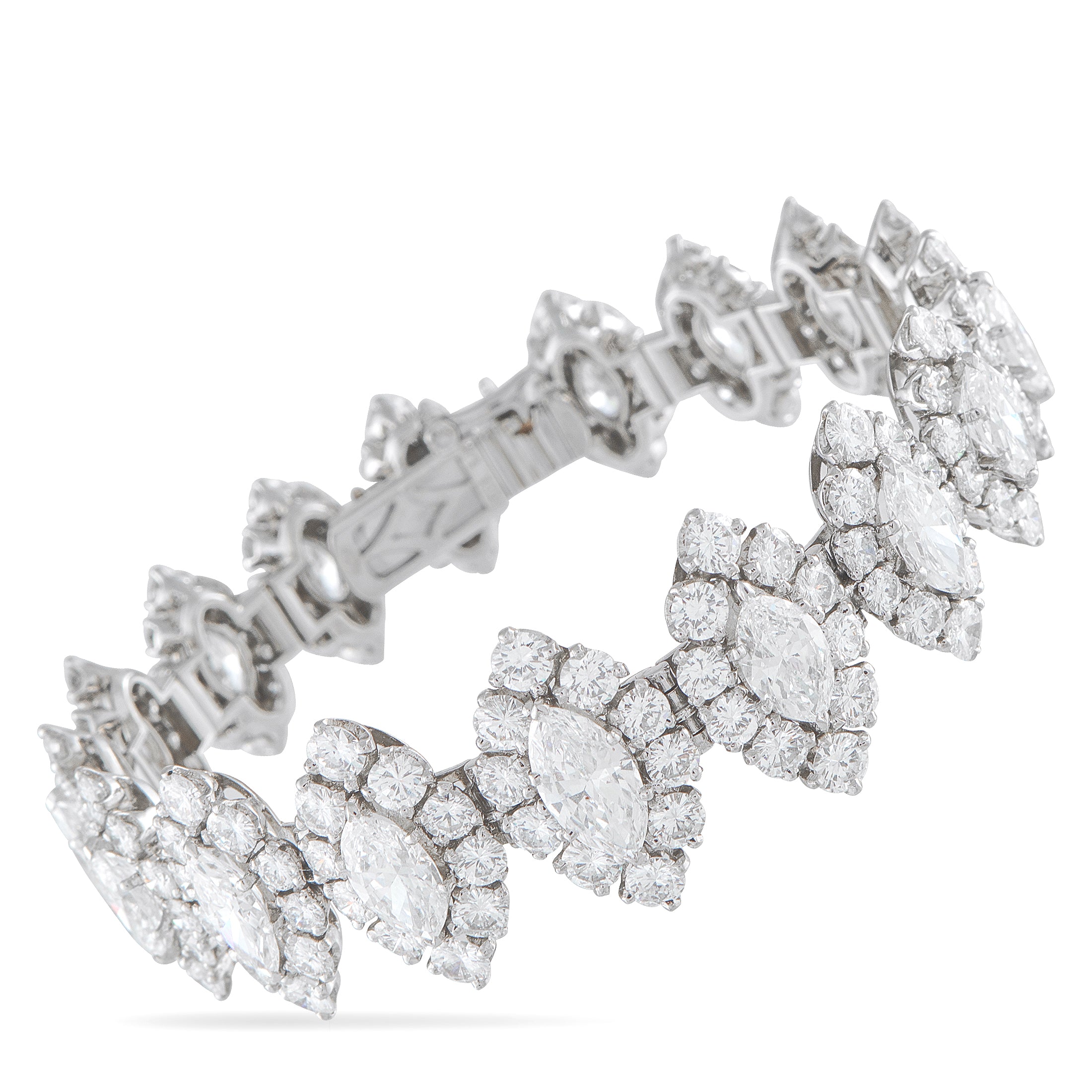 Cartier Vintage Platinum 32.0ct Diamond Bracelet