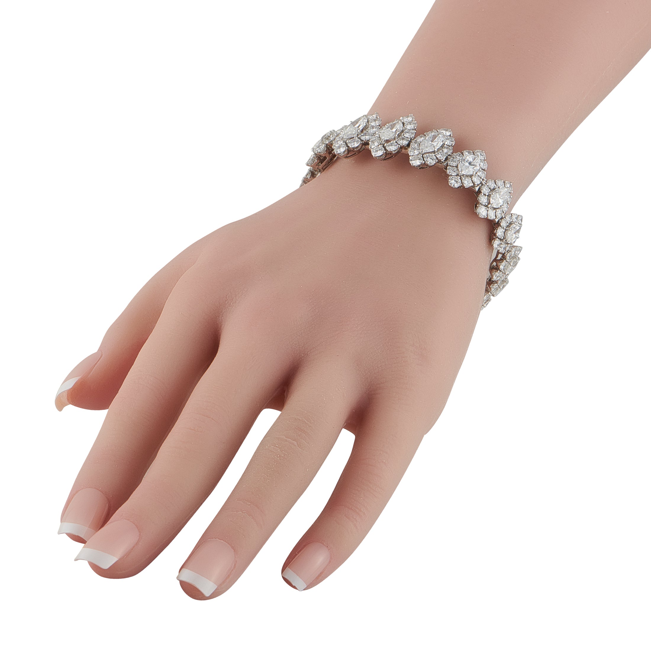 Cartier Vintage Platinum 32.0ct Diamond Bracelet