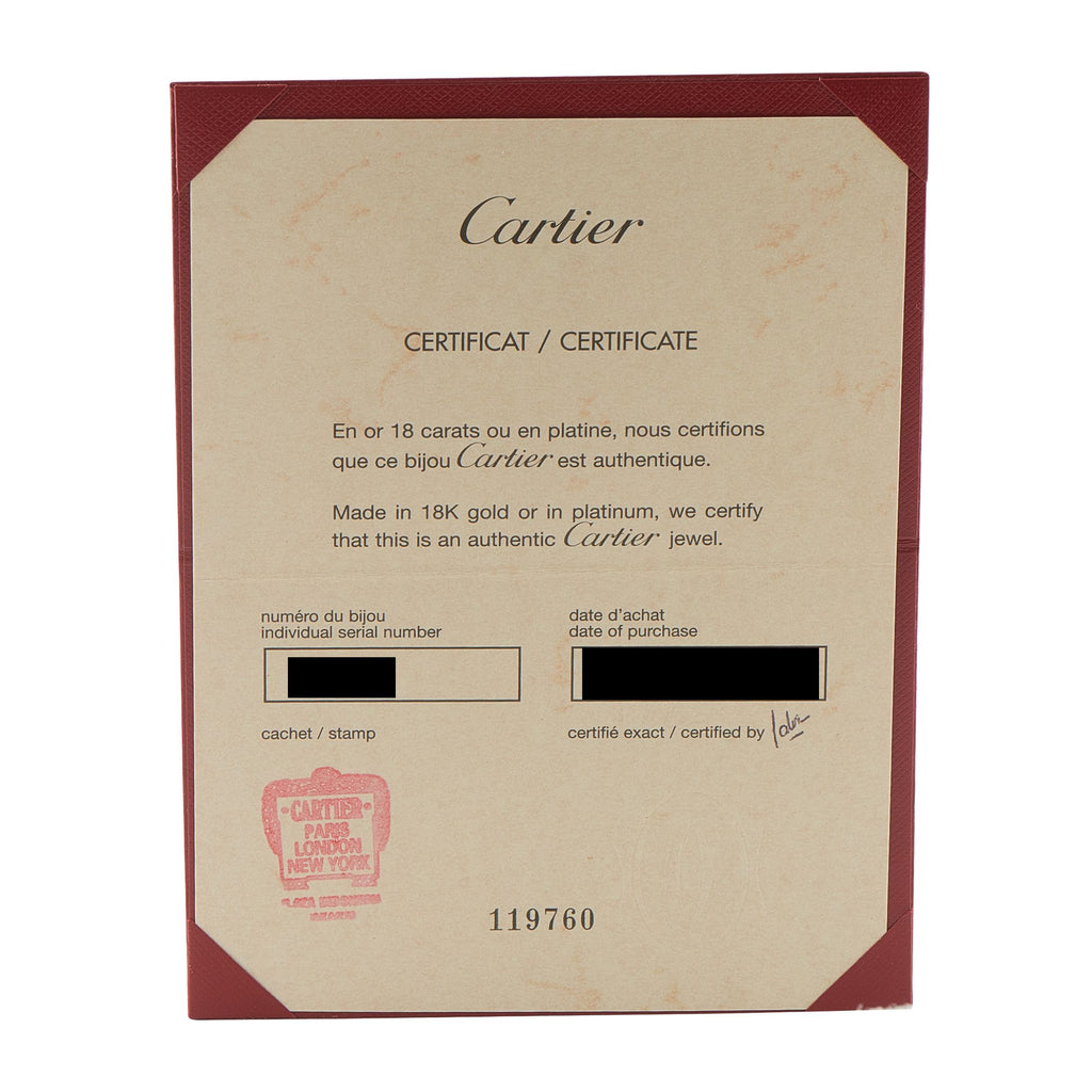 Cartier Platinum Diamond and Black Ceramic Trinity Necklace