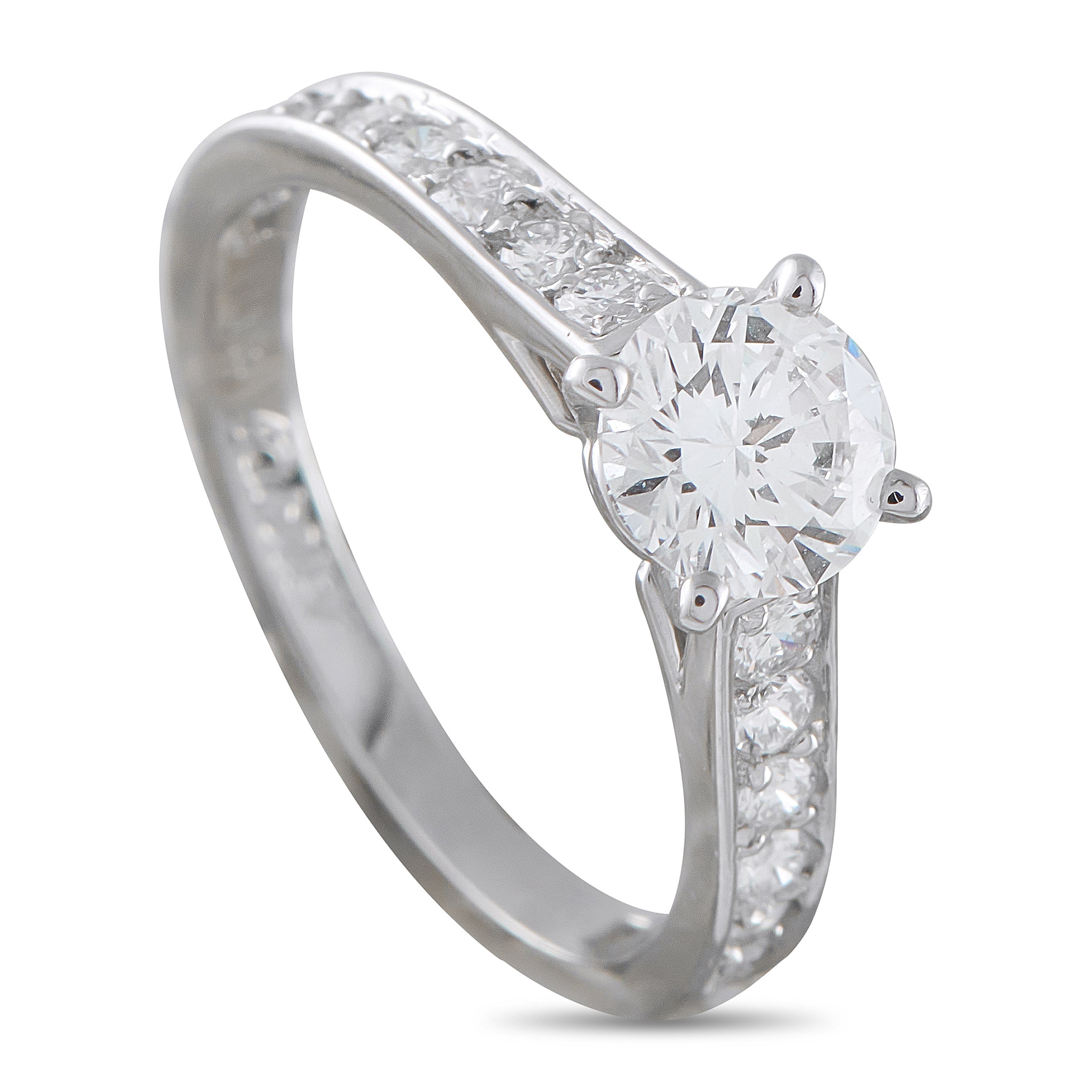 CARTIER Platinum 0.97ct Diamond Engagement Ring