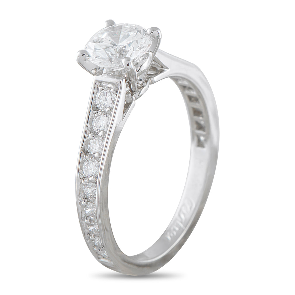 CARTIER Platinum 0.97ct Diamond Engagement Ring