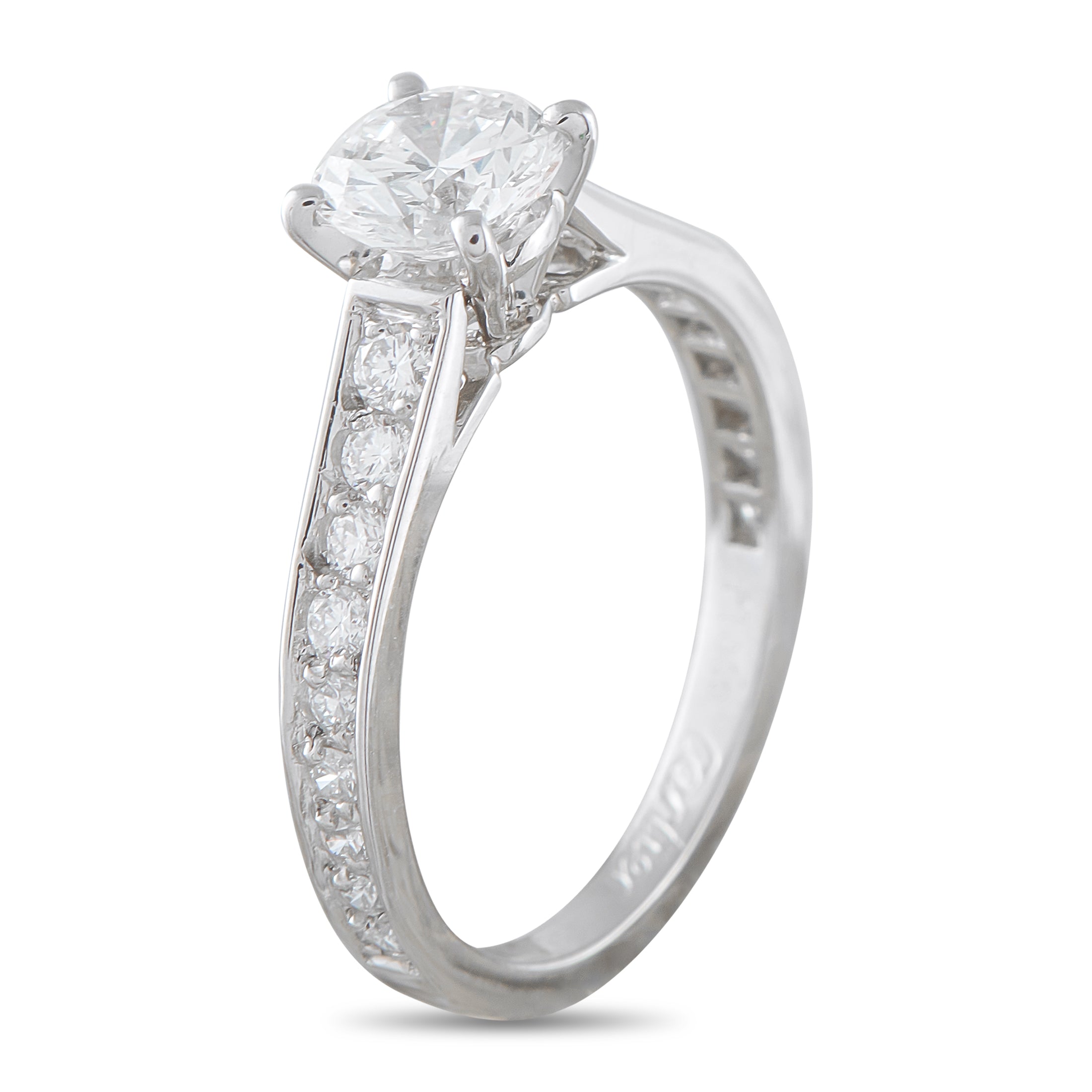CARTIER Platinum 0.97ct Diamond Engagement Ring