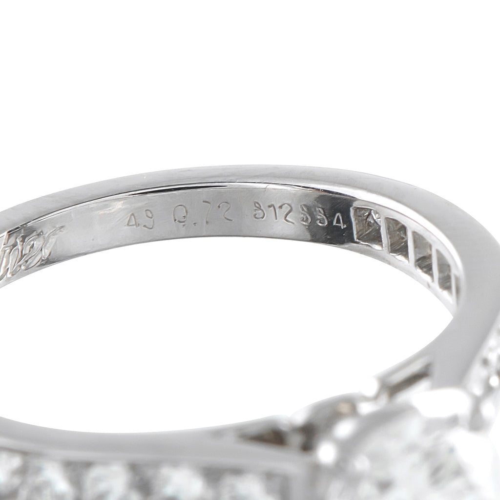 CARTIER Platinum 0.97ct Diamond Engagement Ring