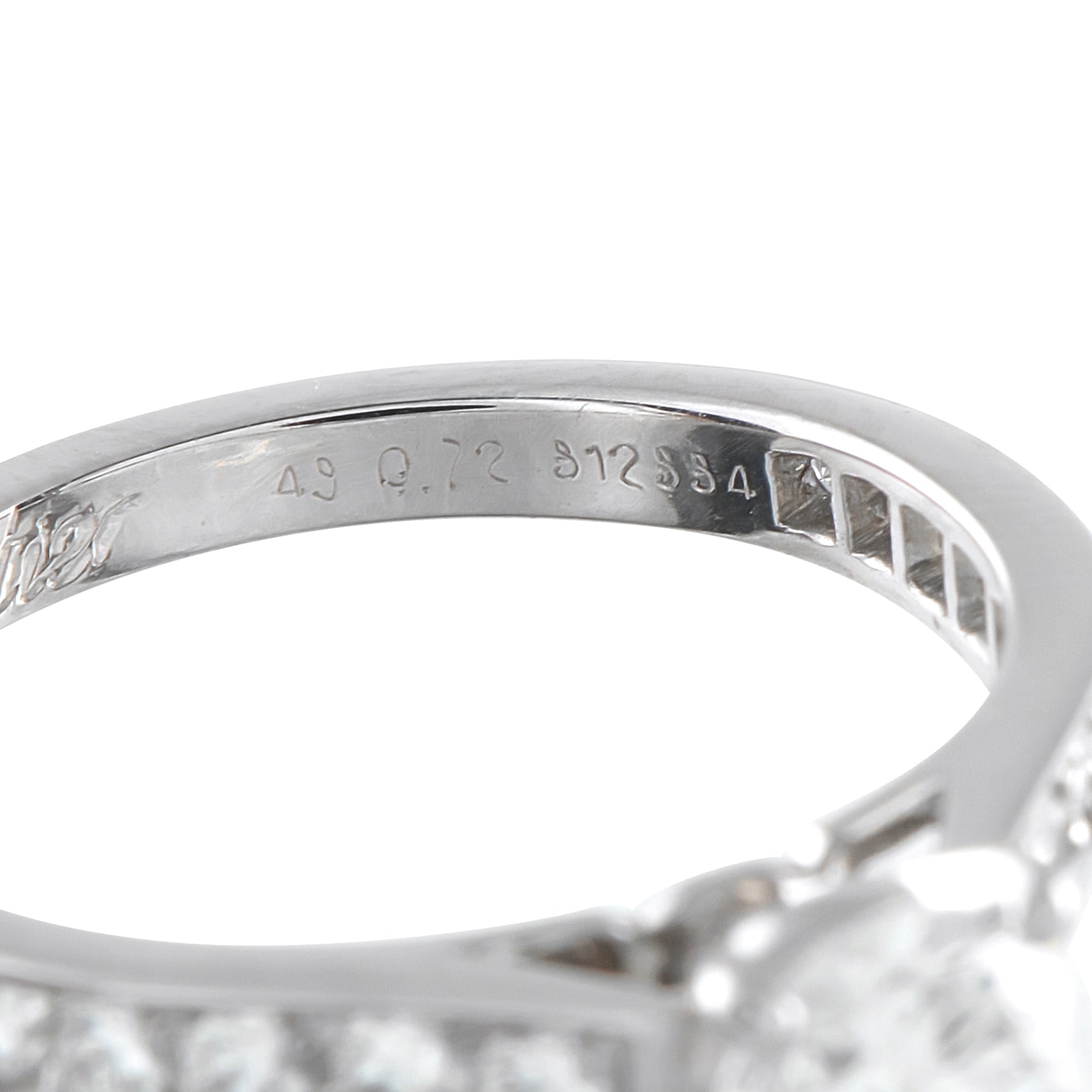 CARTIER Platinum 0.97ct Diamond Engagement Ring