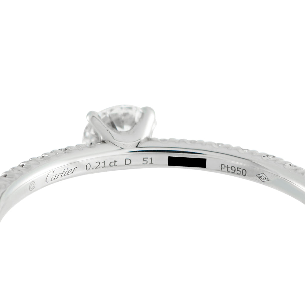 CARTIER Etincelle Platinum 0.21ct Diamond Ring