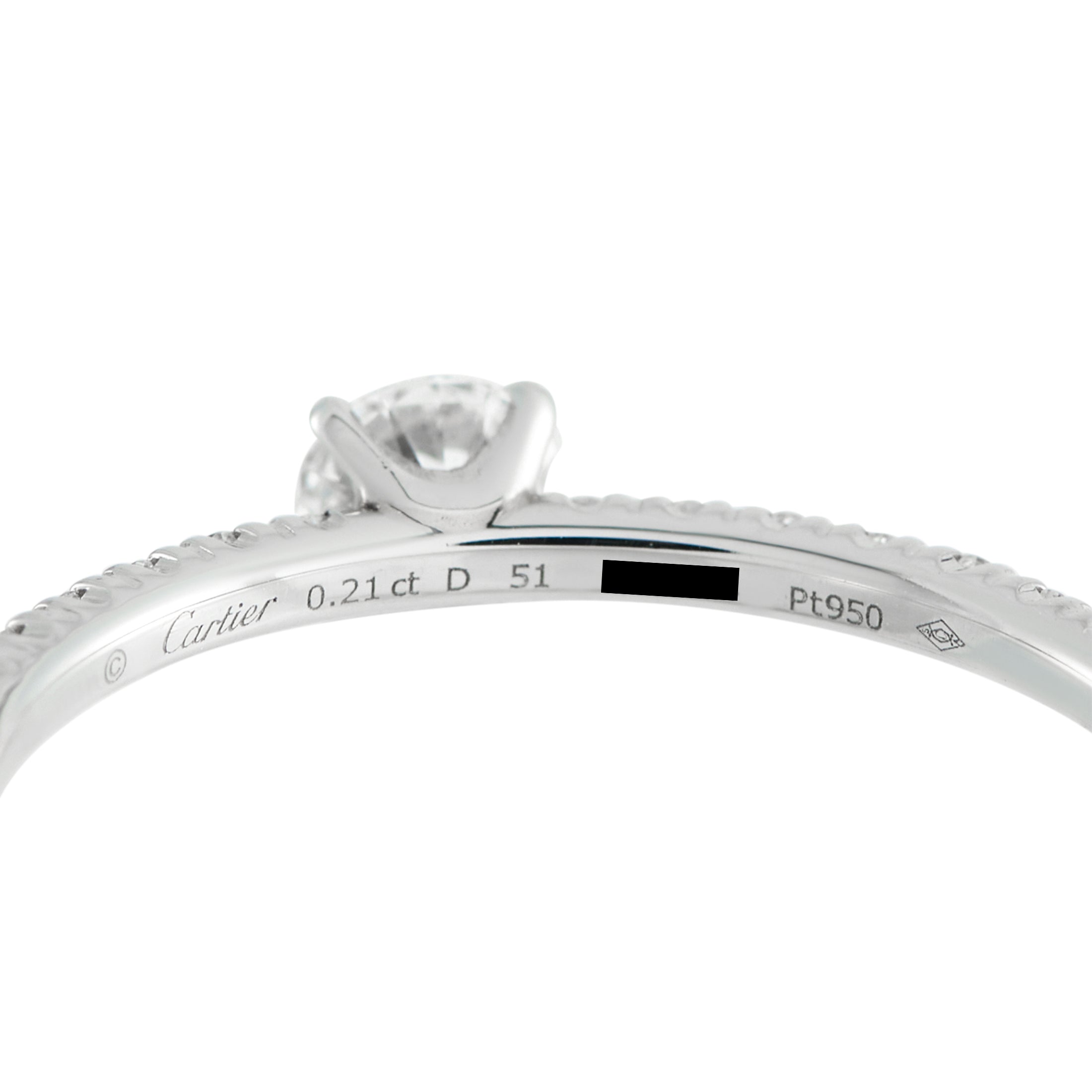 CARTIER Etincelle Platinum 0.21ct Diamond Ring