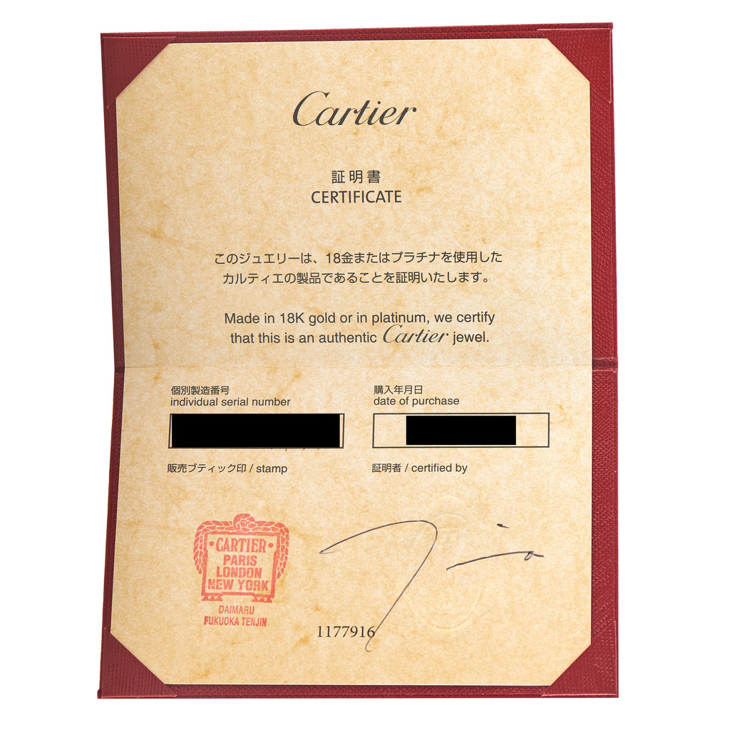 CARTIER Etincelle Platinum 0.21ct Diamond Ring