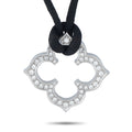 Cartier Quatrefoil 18K White Gold Diamond Pendant
