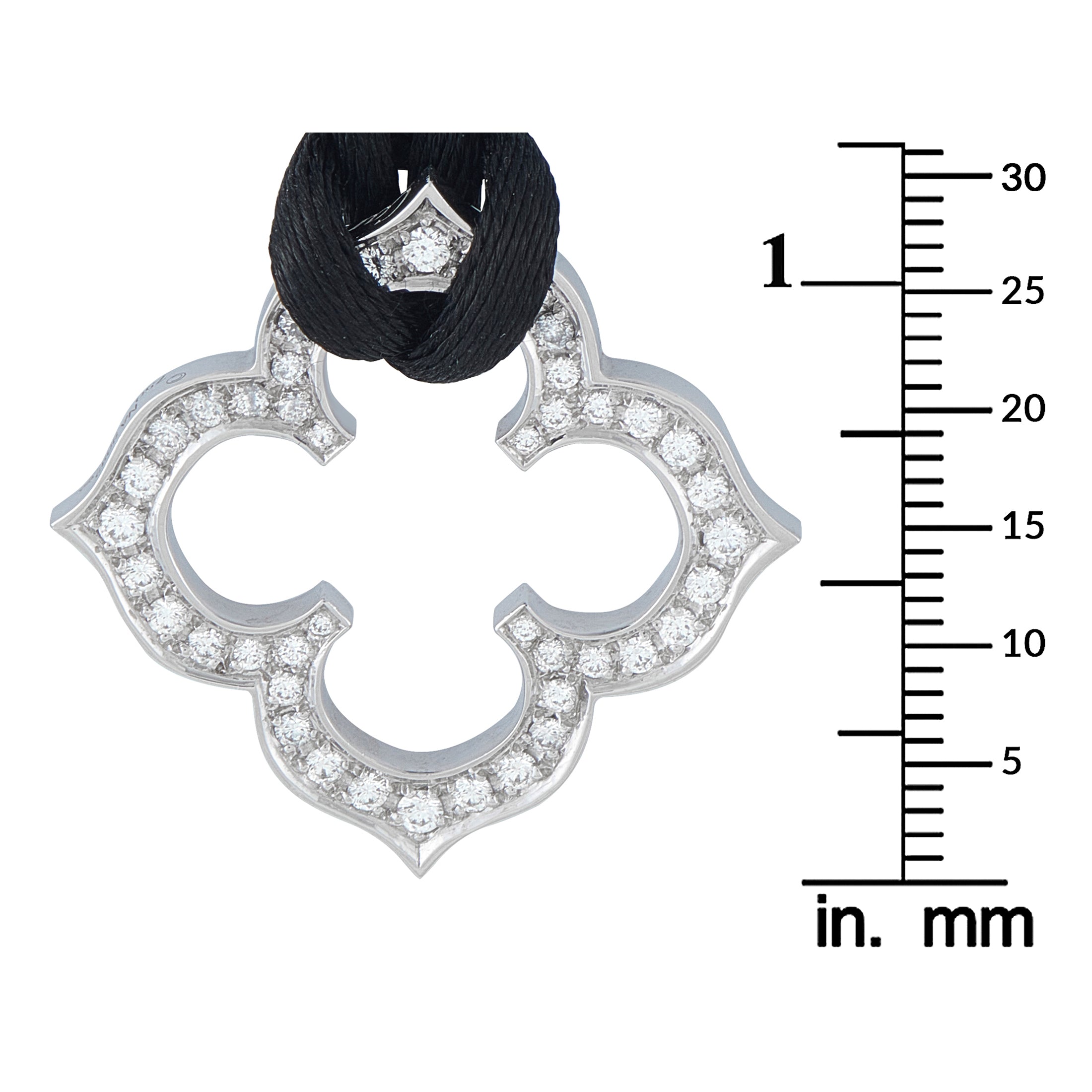 Cartier Quatrefoil 18K White Gold Diamond Pendant