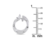 CartierTank Francaise 18K White Gold Diamond Earrings