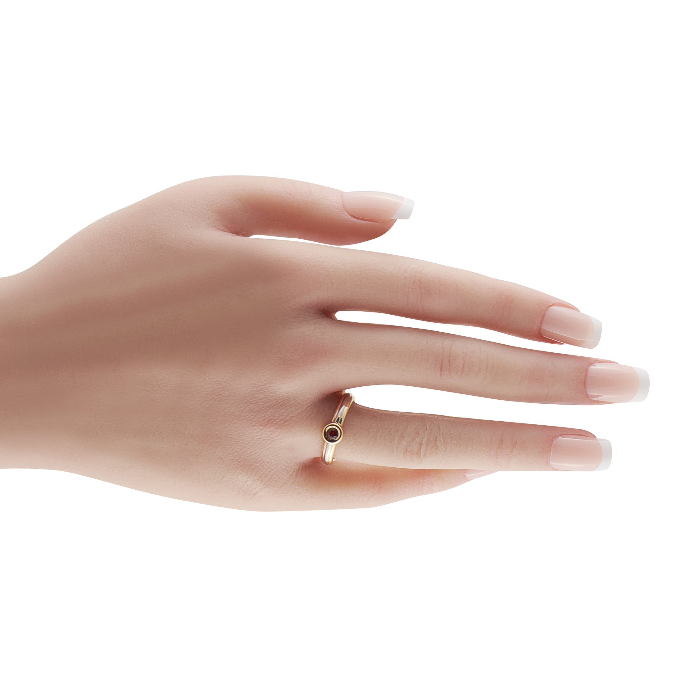 Cartier 18K Rose, Yellow, and White Gold Ruby Ring