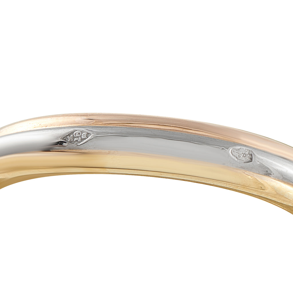 Cartier 18K Rose, Yellow, and White Gold Ruby Ring
