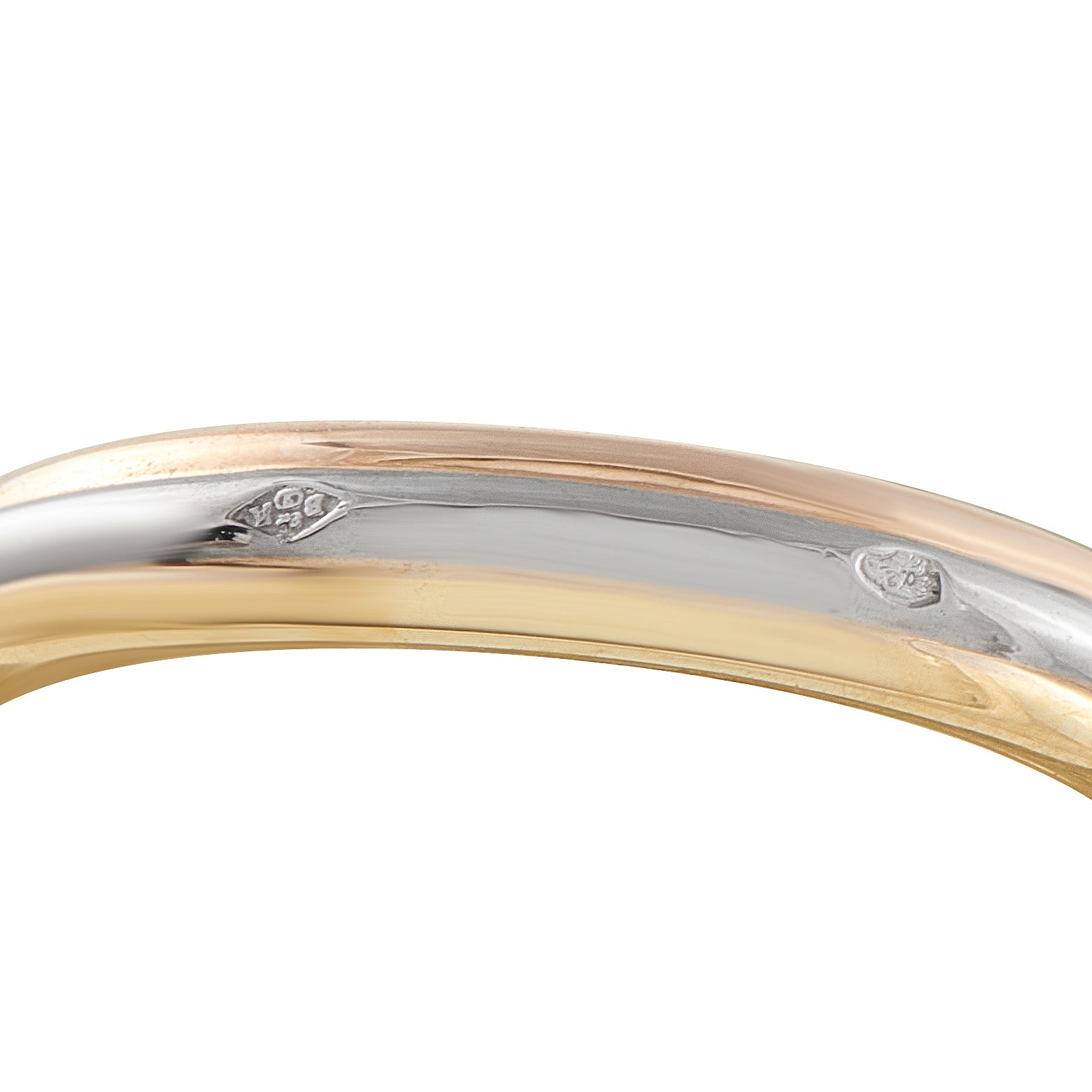 Cartier 18K Rose, Yellow, and White Gold Ruby Ring