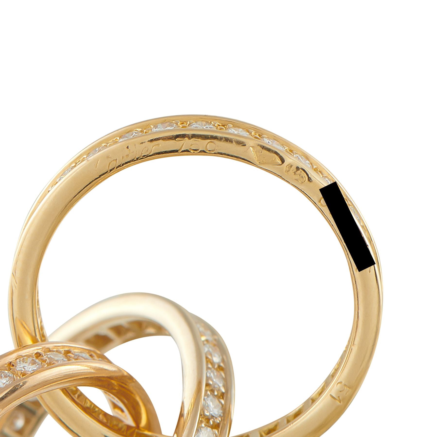 Cartier Trinity 18K Yellow Gold Diamond Ring
