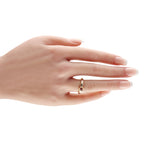 Cartier 18K Rose, Yellow, and White Gold Ruby Ring