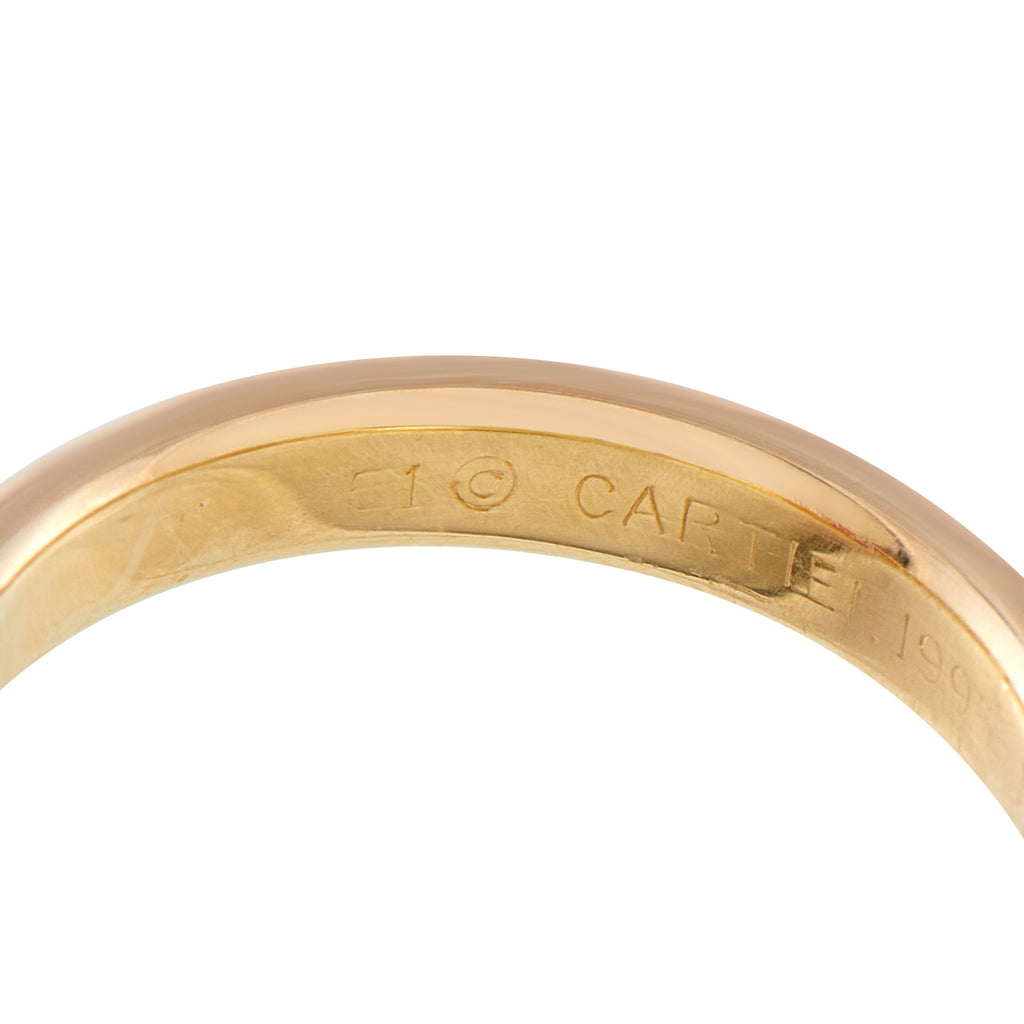 Cartier 18K Rose, Yellow, and White Gold Ruby Ring