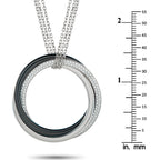 Cartier Trinity 18K White Gold 0.82ct Diamond and Ceramic Necklace