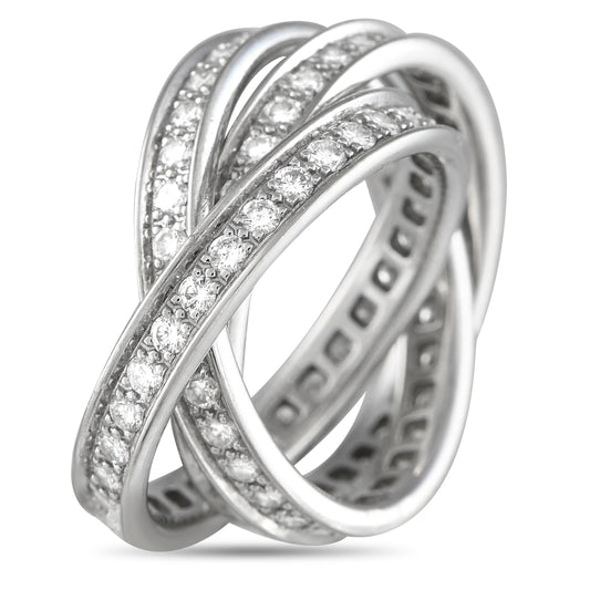 Cartier Trinity 18K White Gold Diamond Ring