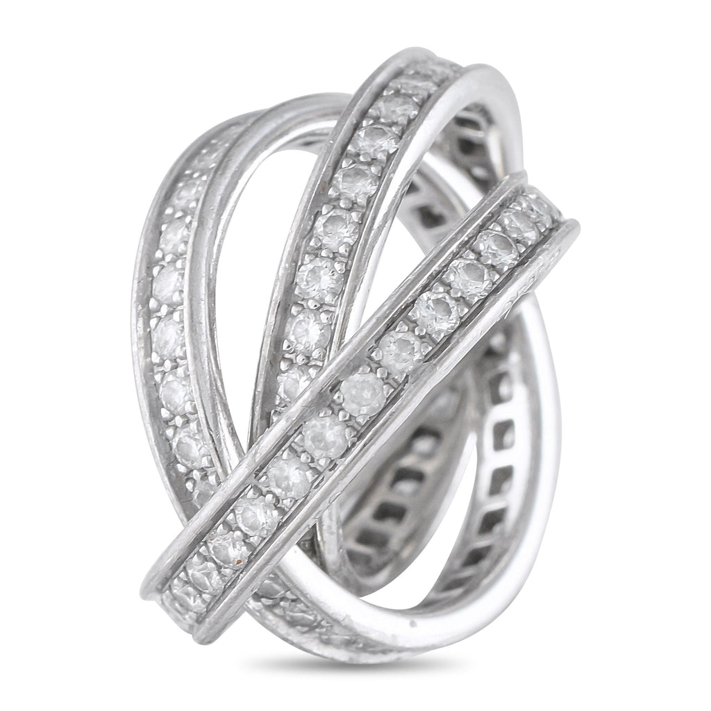 CartierTrinity 18K White Gold Diamond Ring