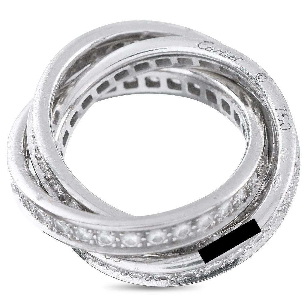CartierTrinity 18K White Gold Diamond Ring