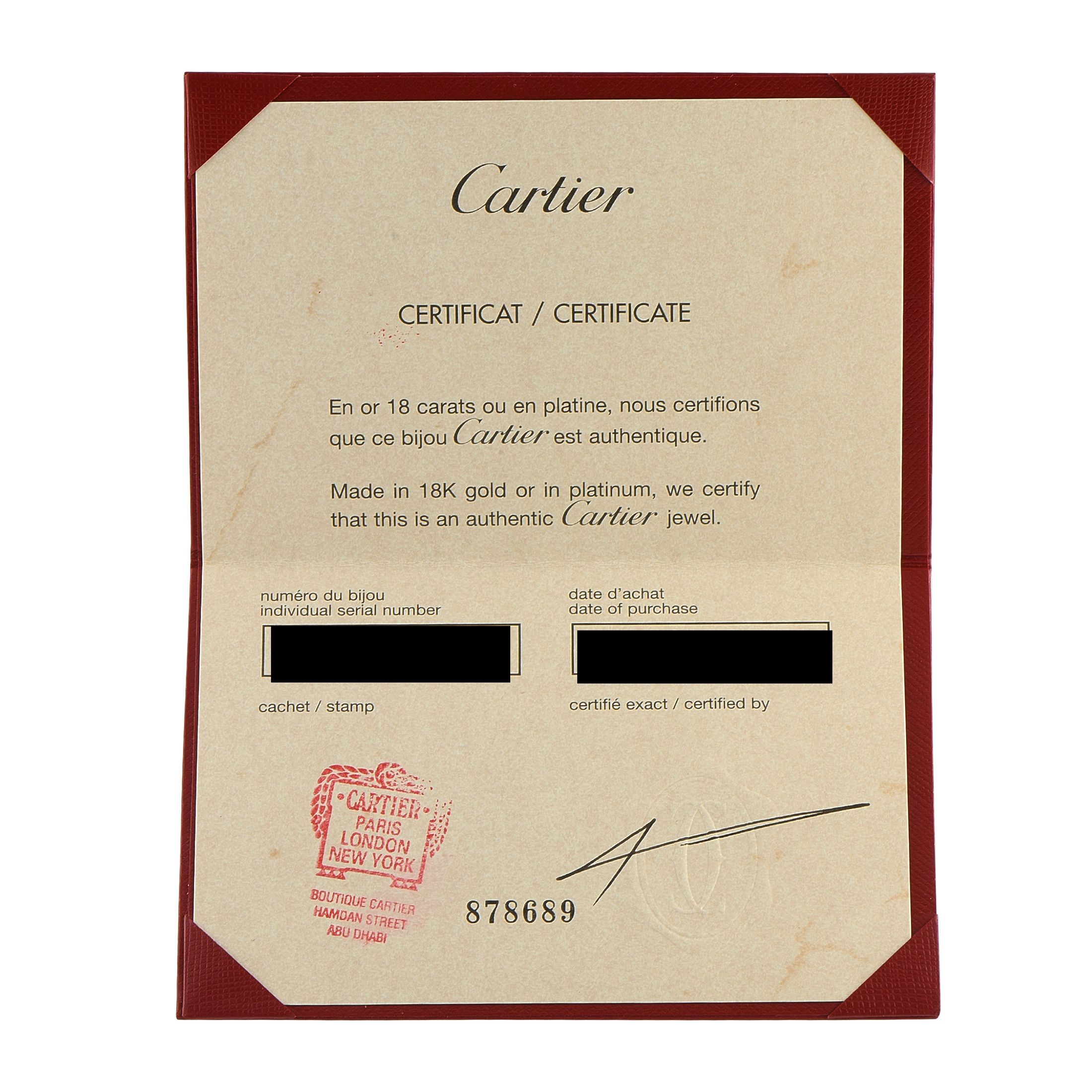 CartierTrinity 18K White Gold Diamond Ring