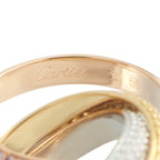 CARTIER Trinity 18K White, Yellow, and Rose Gold Pink, Yellow, and White Diamond Ring