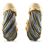 CARTIER Trinity 18K Yellow, Rose, and White Gold and Silver Clip-On Earrings
