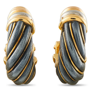 Cartier Trinity 18K Yellow, Rose, and White Gold and Silver Clip-On Earrings