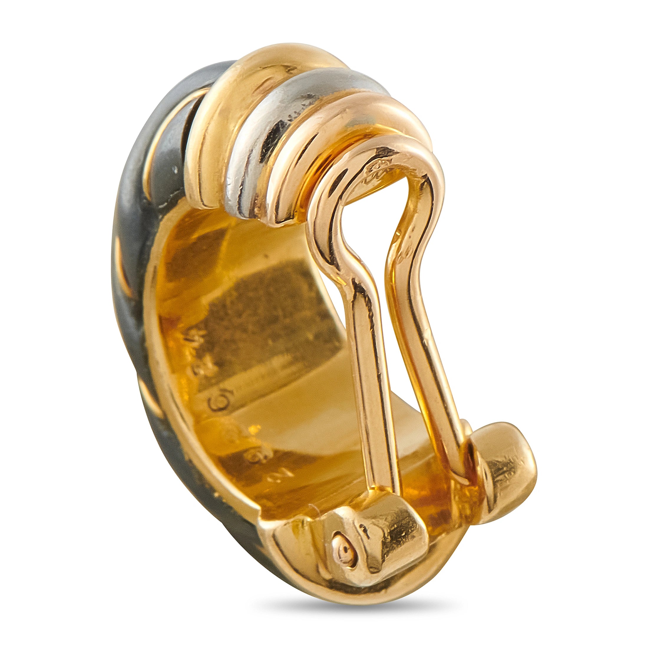 Cartier Trinity 18K Yellow, Rose, and White Gold and Silver Clip-On Earrings
