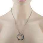 CARTIER Trinity 18K White Gold 0.82ct Diamond and Ceramic Necklace