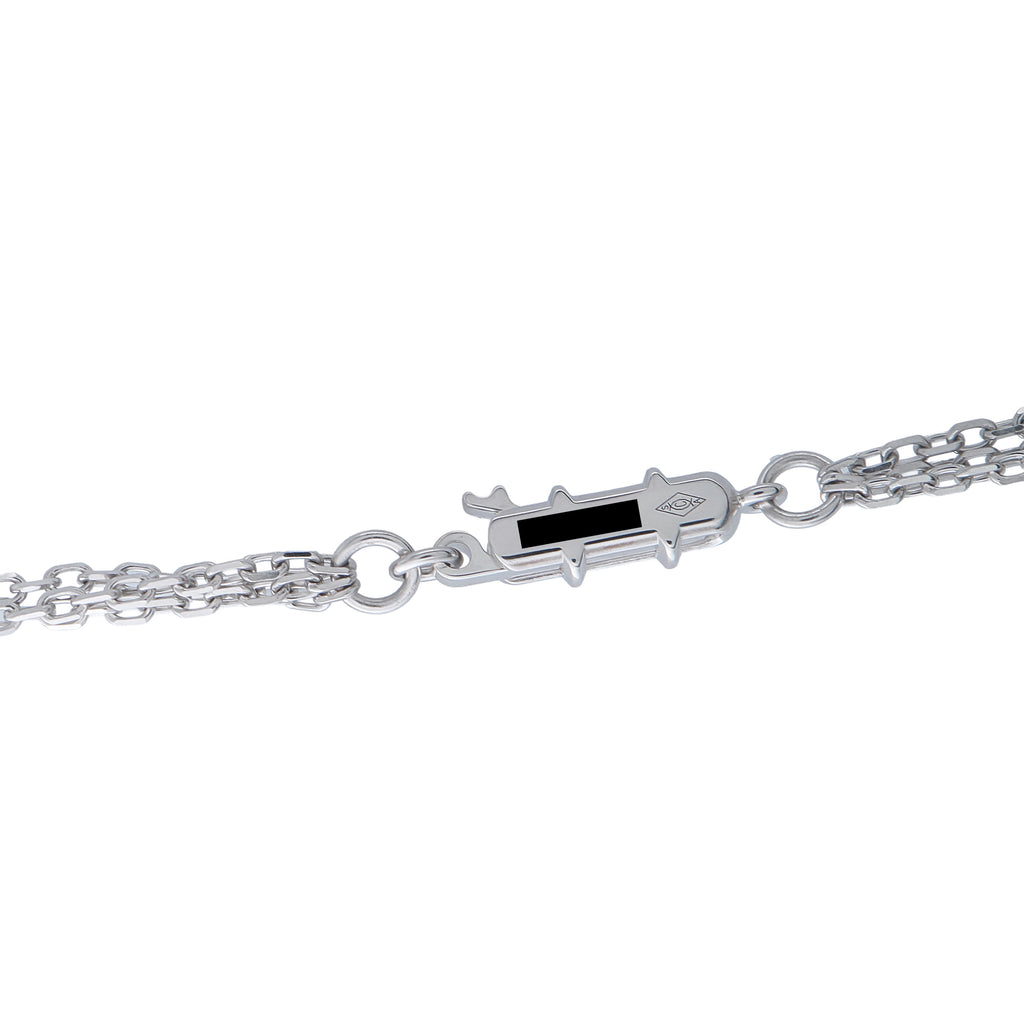 CARTIER Trinity 18K White Gold 0.82ct Diamond and Ceramic Necklace