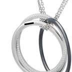 CARTIER Trinity 18K White Gold 0.82ct Diamond and Ceramic Necklace