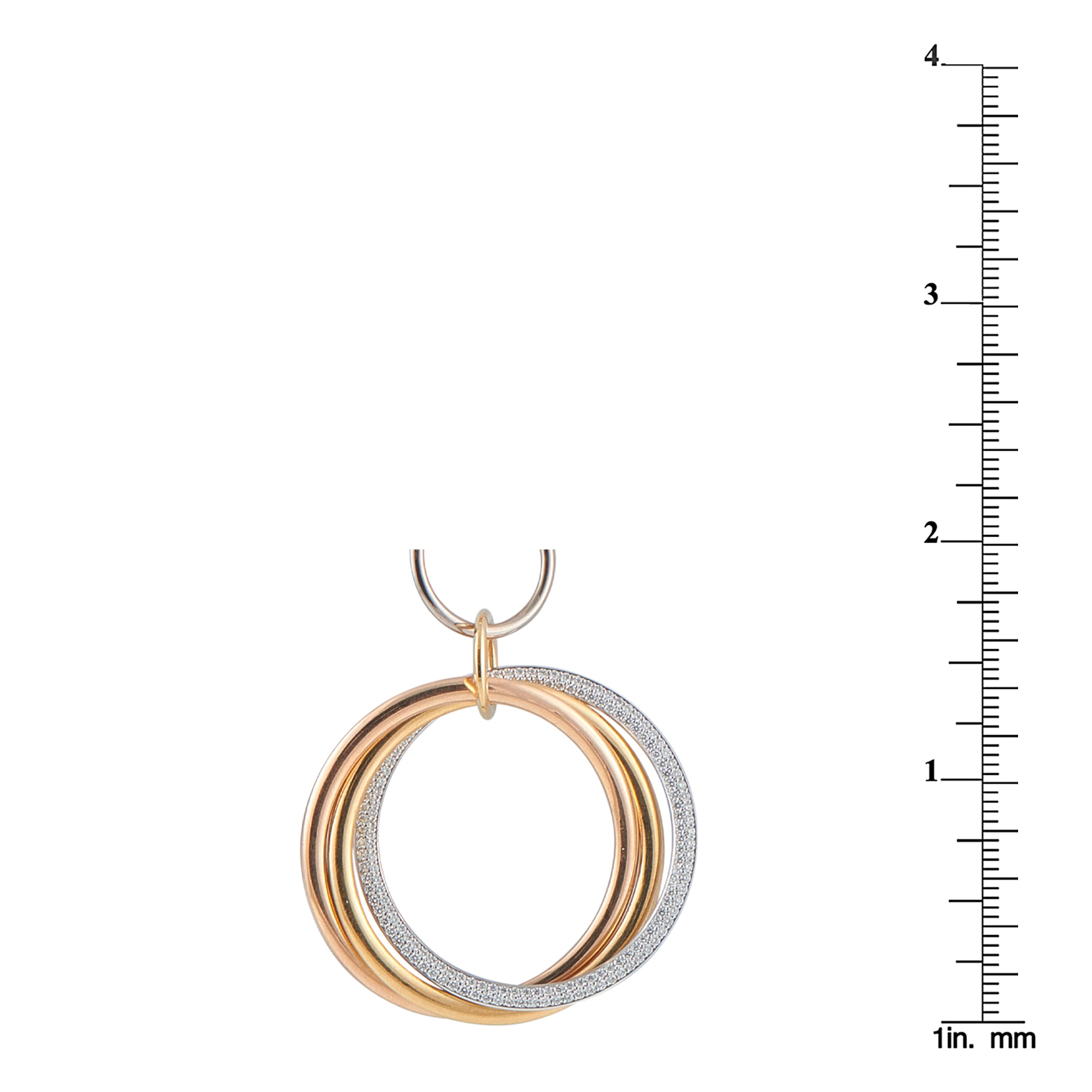 Cartier Trinity Tricolor Diamond Necklace