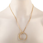 Cartier Trinity 18K Rose, Yellow, and White Gold 2.60ct Diamond Necklace