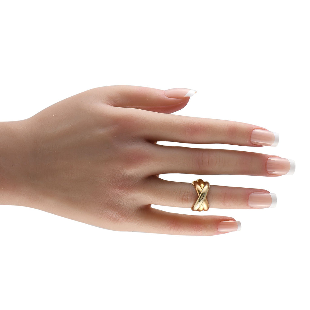 CartierTrinity 18K Rose, White, and Yellow Gold Ring