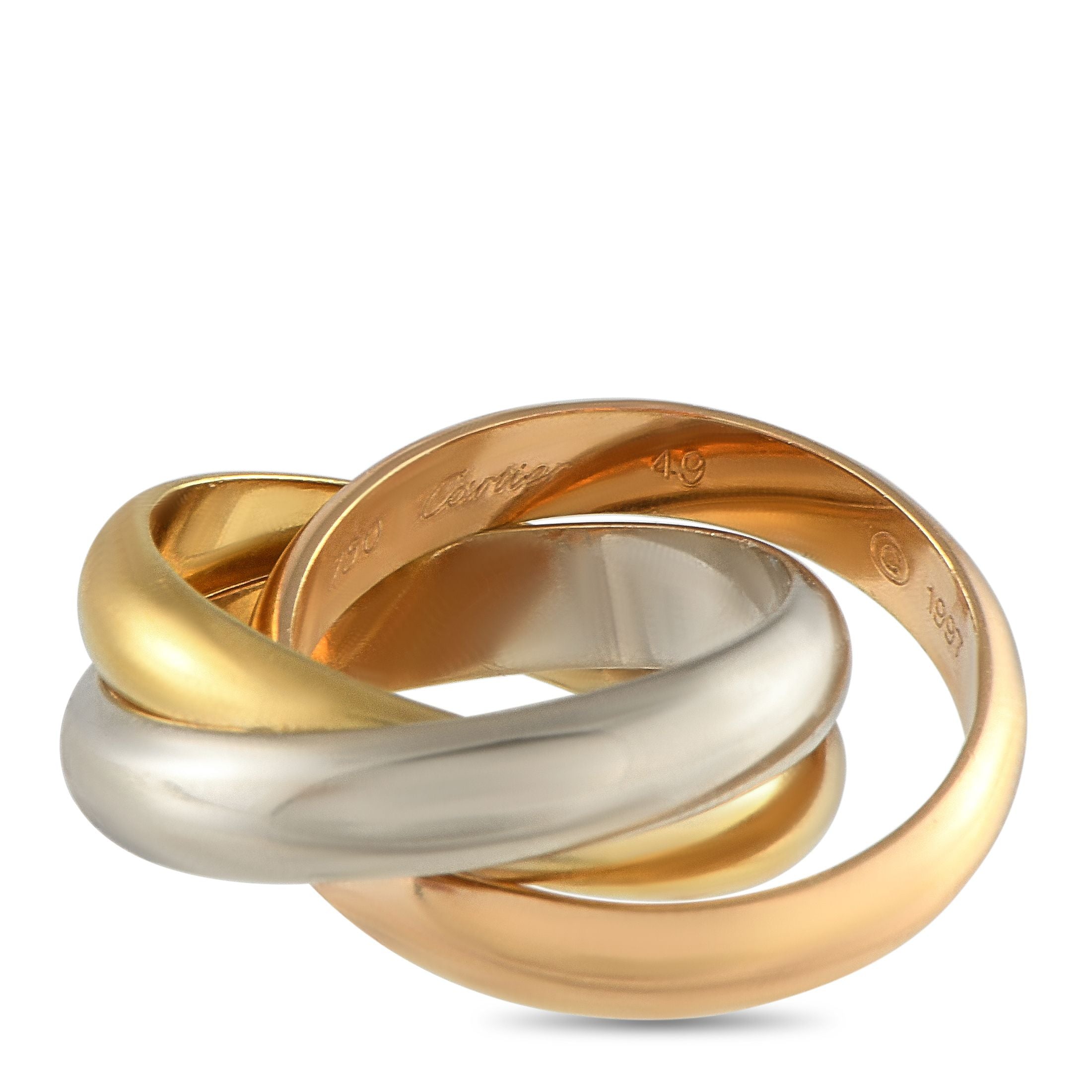 CartierTrinity 18K Rose, White, and Yellow Gold Ring