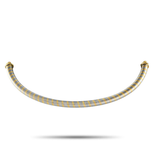 Cartier Vintage 18K Yellow and Stainless Steel Necklace