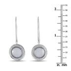 Casato 18K White Gold 0.65ct Diamond and Chalcedony Drop Earrings