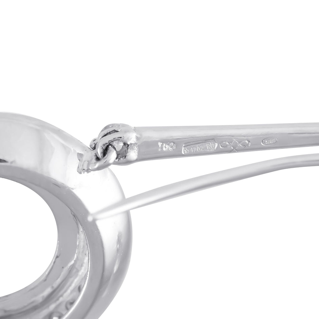 Casato18K White Gold 0.65ct Diamond and Chalcedony Drop Earrings